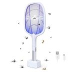 پشه کش راکتی شارژی دو کاره با پایه Mosquito killer Racket KLZ-918