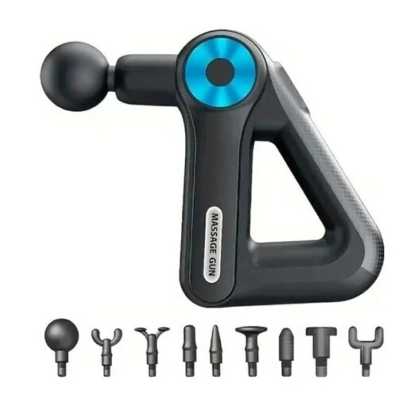 Rechargeable-massager-MASSAGE-GUN-model-SL-8891 ماساژور تفنگی 9 سر مدل SL-8891