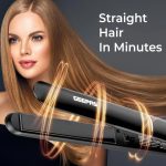 اتو مو با روکش سرامیکی, اتو مو مشکی و رزگلد, اتو مو حرفه‌ای, اتو مو با طراحی شیک, دستگاه صاف‌کننده مو, اتو مو سرامیکی, اتو مو برای سالن زیبایی