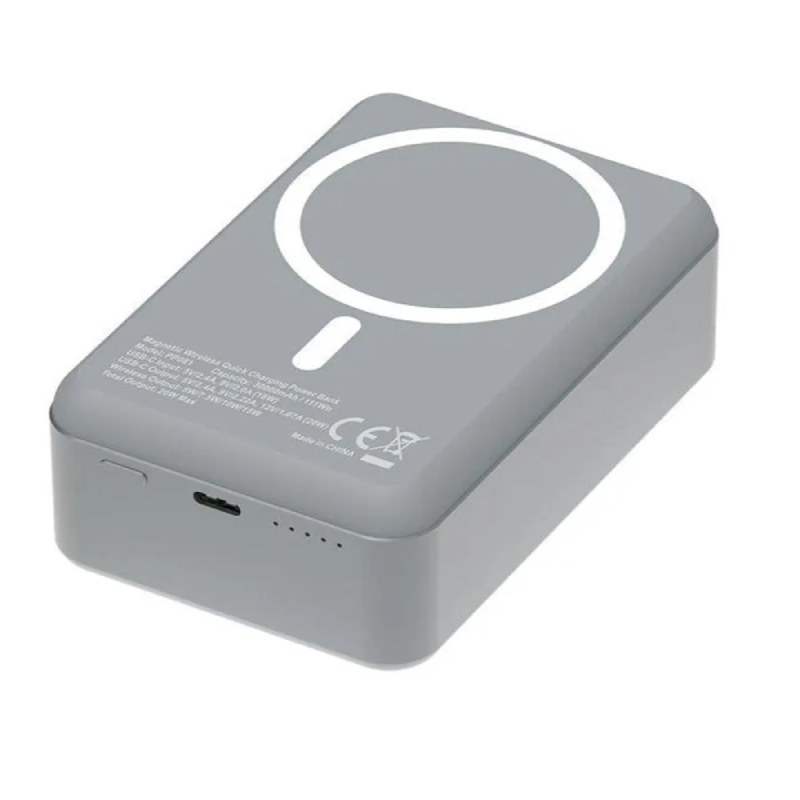 پاوربانک وایرلس شارژ مگ سیف، ظرفیت 30000 میلی آمپر، برند پاورولوژی، مدل PP081